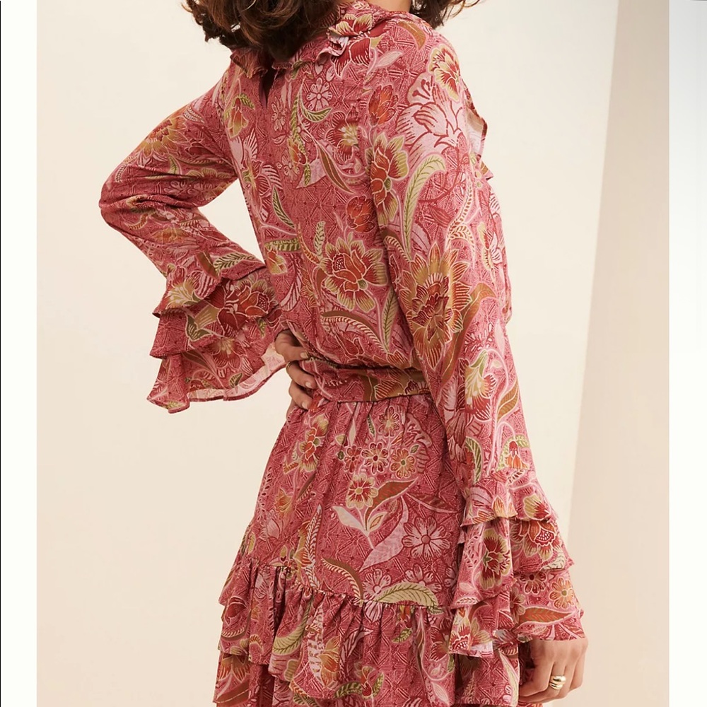 BTFL-LIFE RUFFLE NECKLINE MINI DRESS